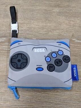 Sega Saturn controller-shaped Bag Charm Keychain Tissue Pouch